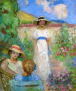 Lebasque, Henri Three Girls in a Garden USA oil painting artist